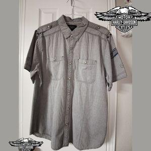 Harley-Davidson~ Men's striped short sleeves (2XL)